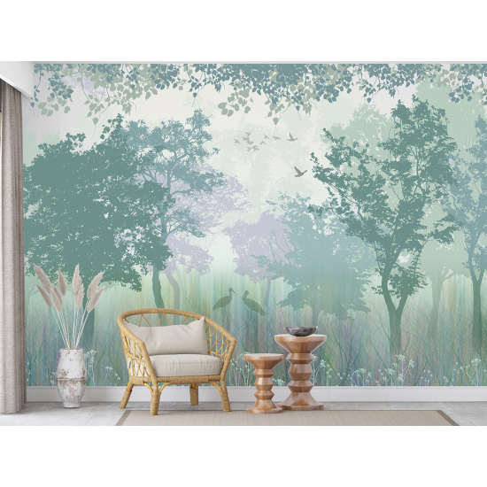 Panoramic Wallpaper - Wall Mural - Forest