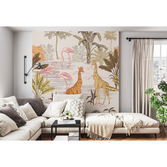 Panoramic Wallpaper - Wall Mural - Forest Animals