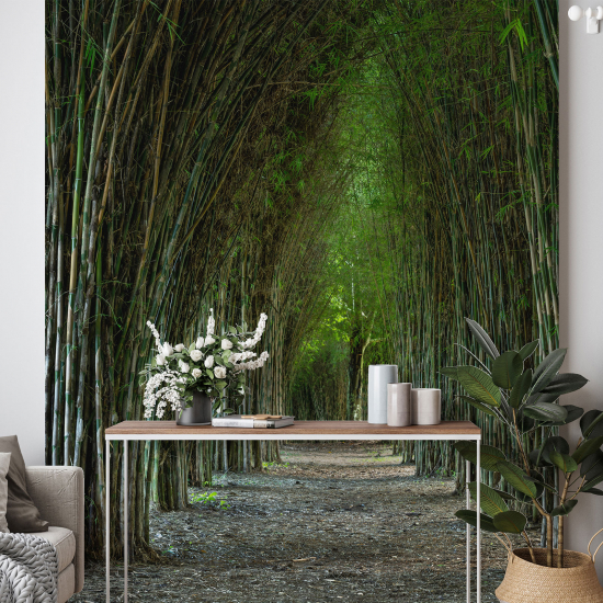 Panoramic Wallpaper - Wall Mural - Forest path