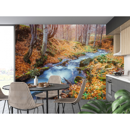 Panoramic Wallpaper - Wall Mural - Forest River