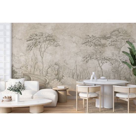 Panoramic Wallpaper - Wall Mural - Garden