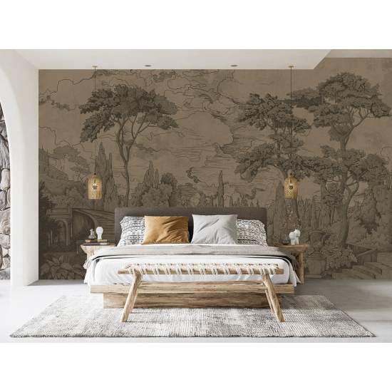 Panoramic Wallpaper - Wall Mural - Garden