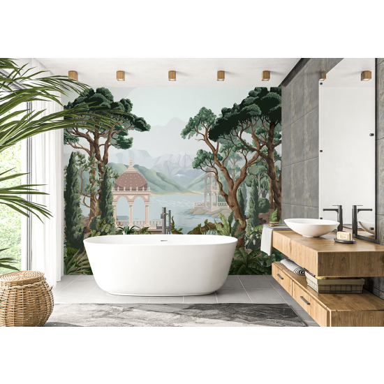 Panoramic Wallpaper - Wall Mural - Garden