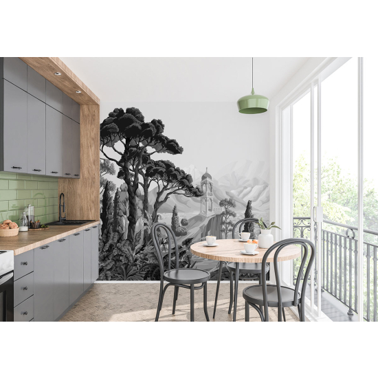 Panoramic Wallpaper - Wall Mural - Garden