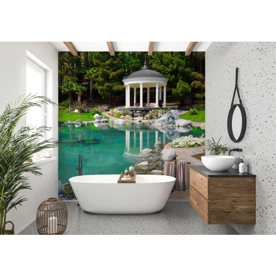 Panoramic Wallpaper - Wall Mural - Garden