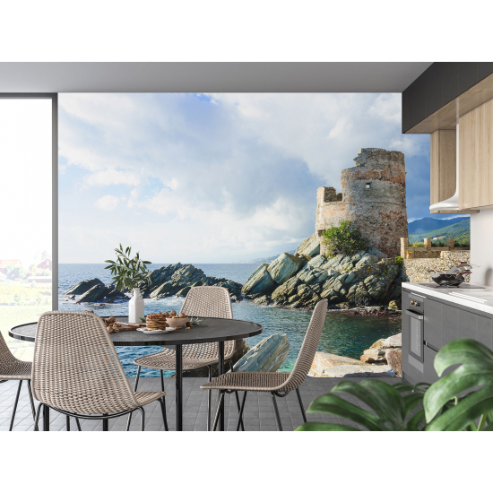 Panoramic Wallpaper - Wall Mural - Genoese tower