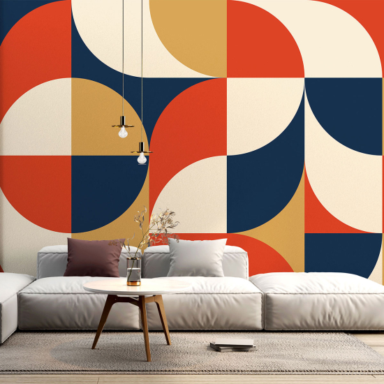 Panoramic Wallpaper - Wall Mural - Geometric Shapes