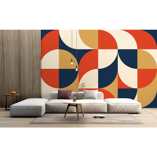 Panoramic Wallpaper - Wall Mural - Geometric Shapes