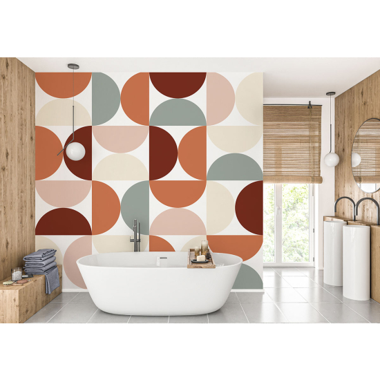 Panoramic Wallpaper - Wall Mural - Geometric Shapes