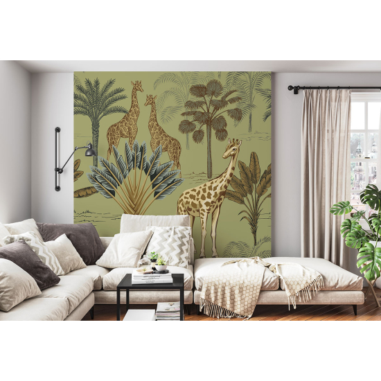 Panoramic Wallpaper - Wall Mural - Giraffes