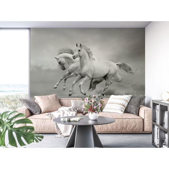 Panoramic Wallpaper - Wall Mural - Horses