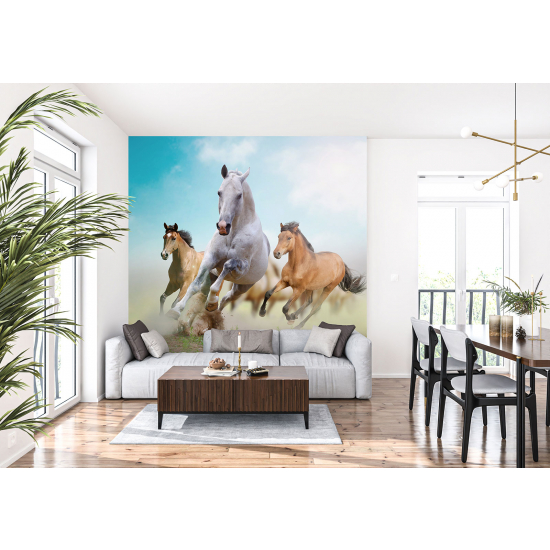 Panoramic Wallpaper - Wall Mural - Horses