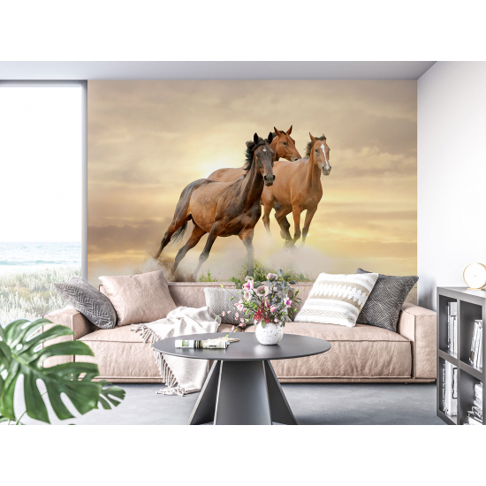 Panoramic Wallpaper - Wall Mural - Horses