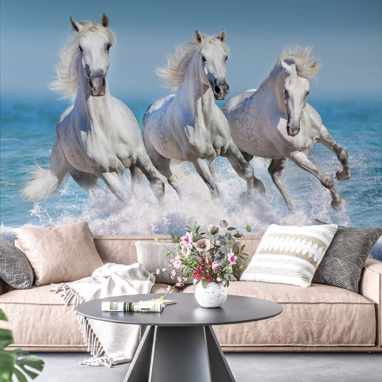 Panoramic Wallpaper - Wall Mural - Horses