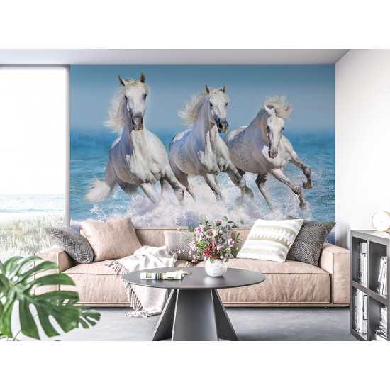 Panoramic Wallpaper - Wall Mural - Horses