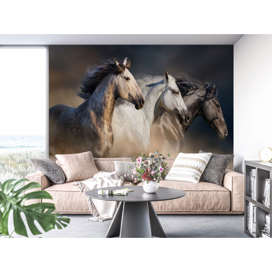 Panoramic Wallpaper - Wall Mural - Horses