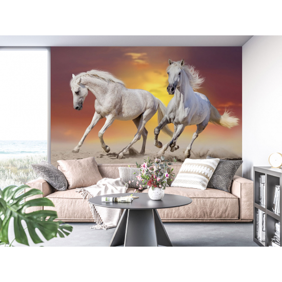 Panoramic Wallpaper - Wall Mural - Horses