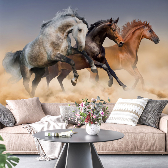 Panoramic Wallpaper - Wall Mural - Horses