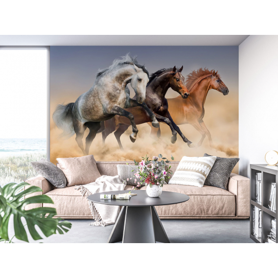 Panoramic Wallpaper - Wall Mural - Horses