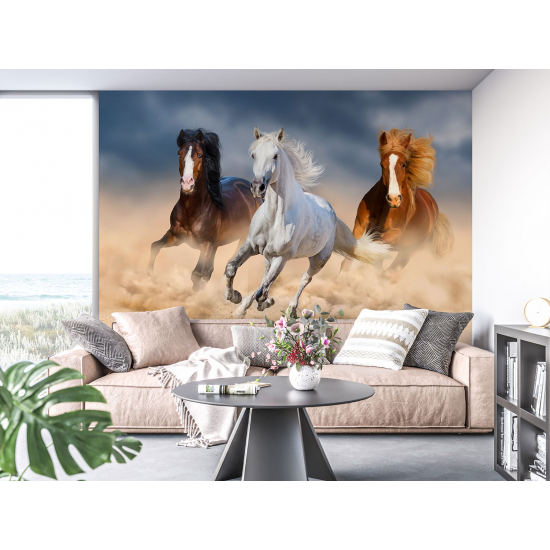 Panoramic Wallpaper - Wall Mural - Horses