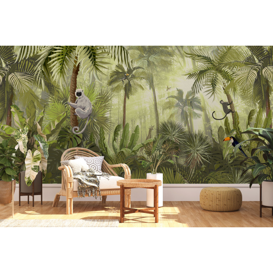 Panoramic Wallpaper - Wall Mural - Jungle