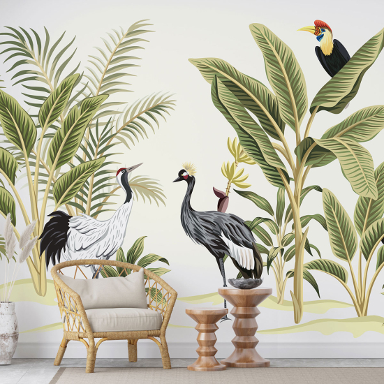 Panoramic Wallpaper - Wall Mural - Jungle Birds