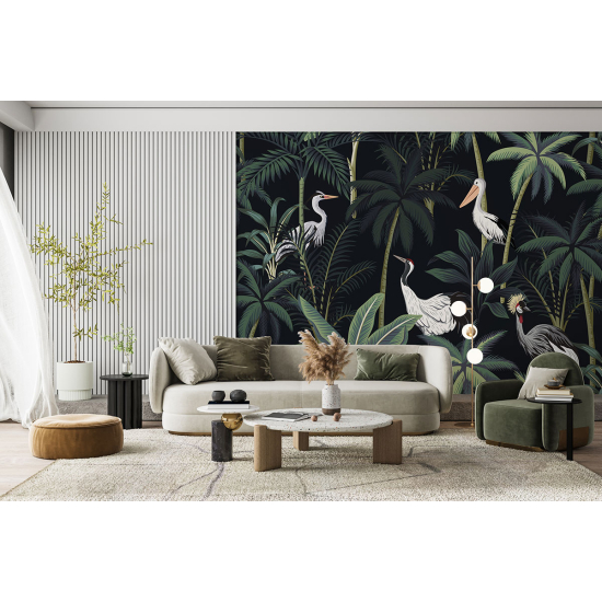 Panoramic Wallpaper - Wall Mural - Jungle Birds