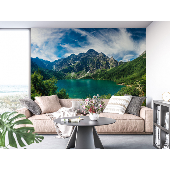 Panoramic Wallpaper - Wall Mural - Lake Mountains