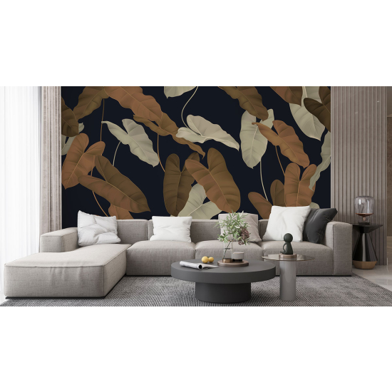 Panoramic Wallpaper - Wall Mural - Leaves