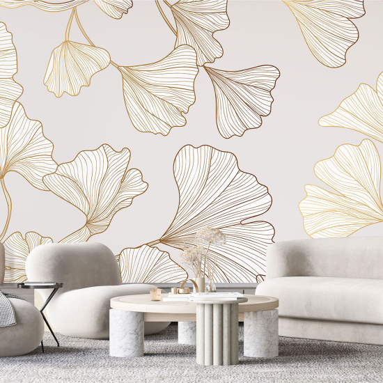 Panoramic Wallpaper - Wall Mural - Leaves