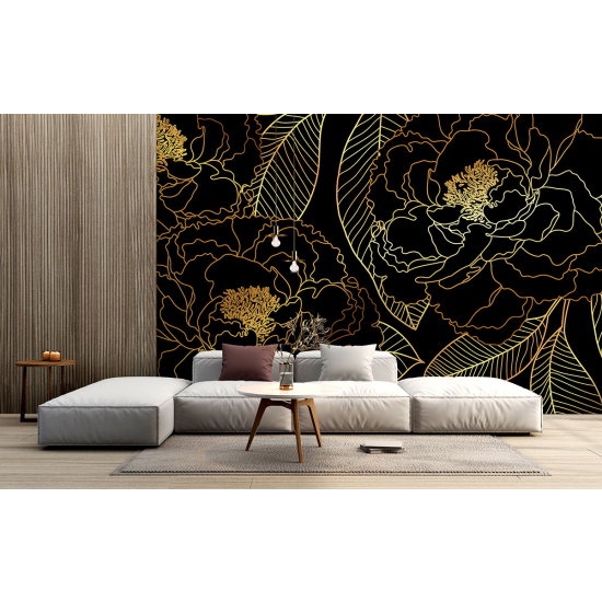 Panoramic Wallpaper - Wall Mural - Leaves