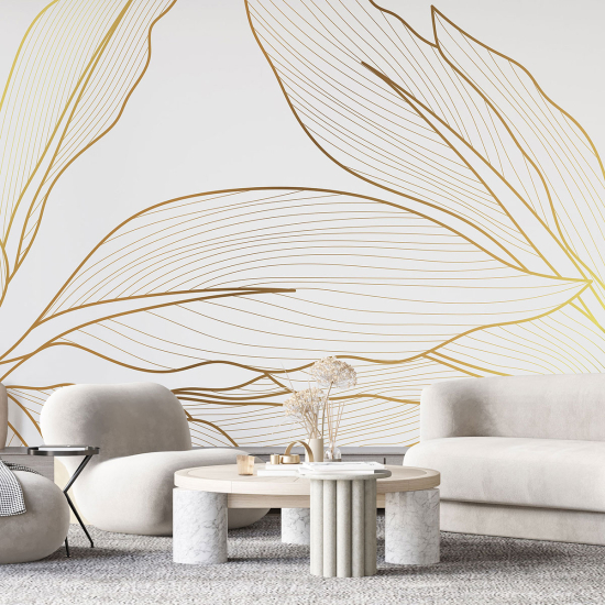 Panoramic Wallpaper - Wall Mural - Leaves