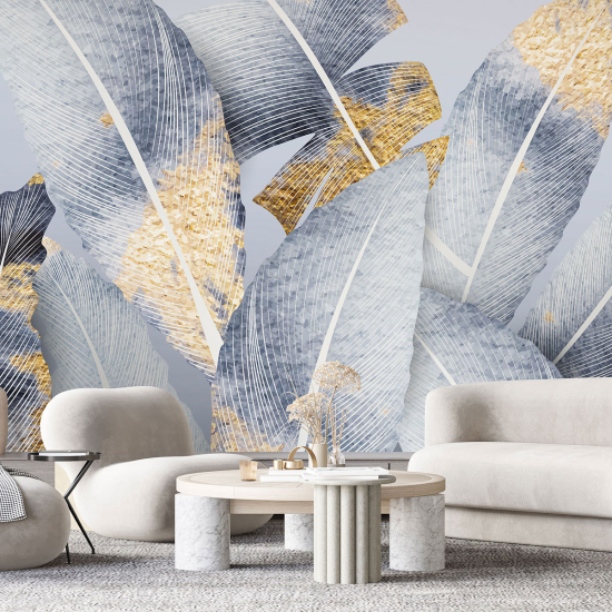 Panoramic Wallpaper - Wall Mural - Leaves