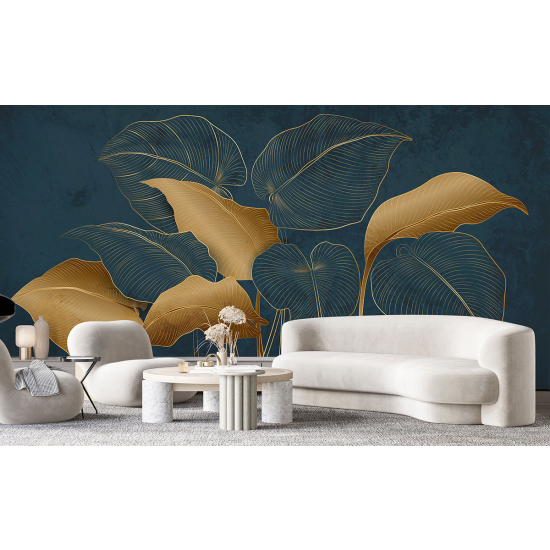 Panoramic Wallpaper - Wall Mural - Leaves