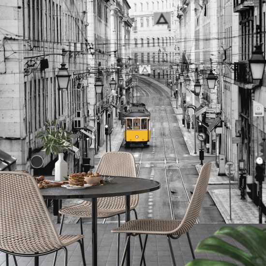 Panoramic Wallpaper - Wall Mural - Lisbon Tram