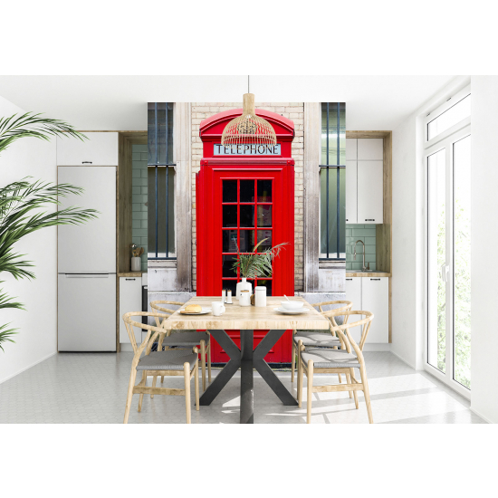 Panoramic Wallpaper - Wall Mural - London telephone booth