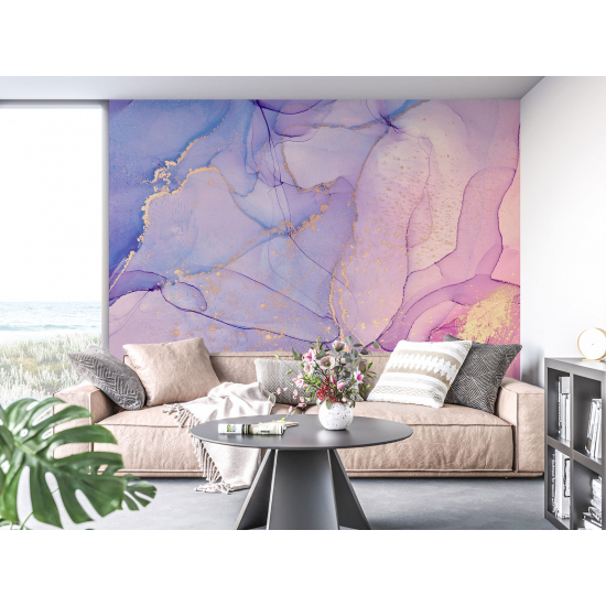Panoramic Wallpaper - Wall Mural - Marbled effect