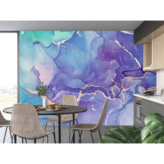 Panoramic Wallpaper - Wall Mural - Marbled effect