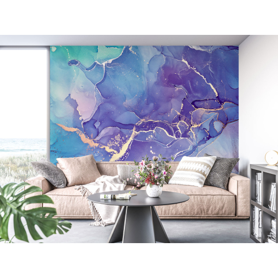 Panoramic Wallpaper - Wall Mural - Marbled effect