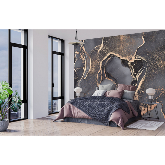 Panoramic Wallpaper - Wall Mural - Marbled effect