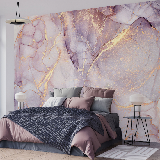 Panoramic Wallpaper - Wall Mural - Marbled effect