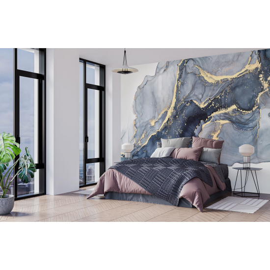 Panoramic Wallpaper - Wall Mural - Marbled effect