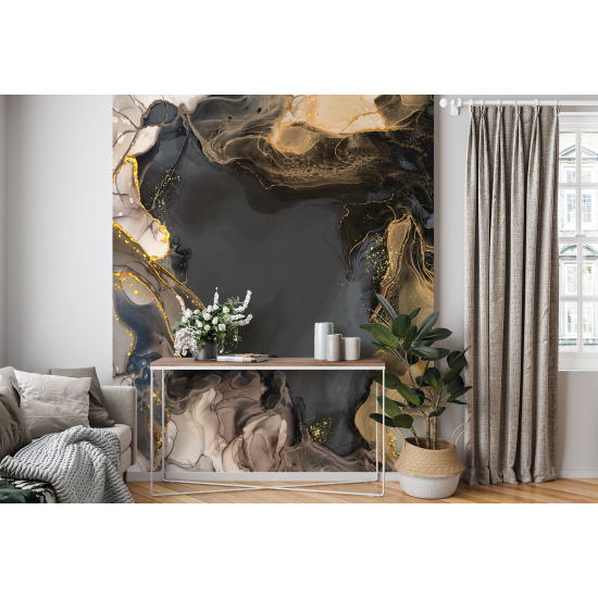 Panoramic Wallpaper - Wall Mural - Marbled effect