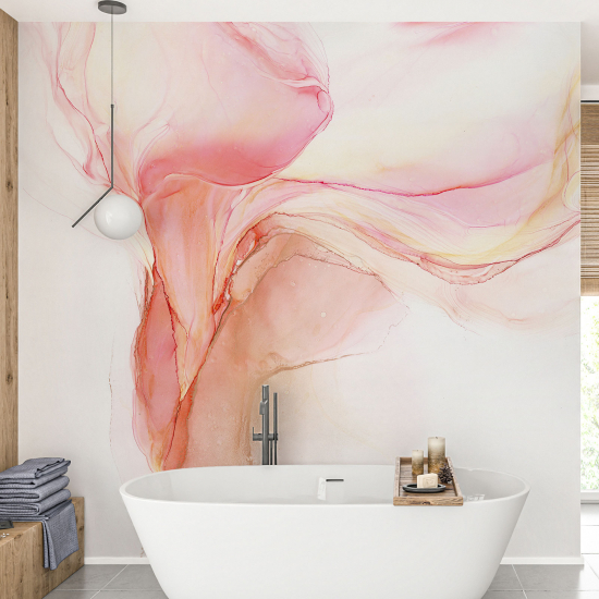 Panoramic Wallpaper - Wall Mural - Marbled effect