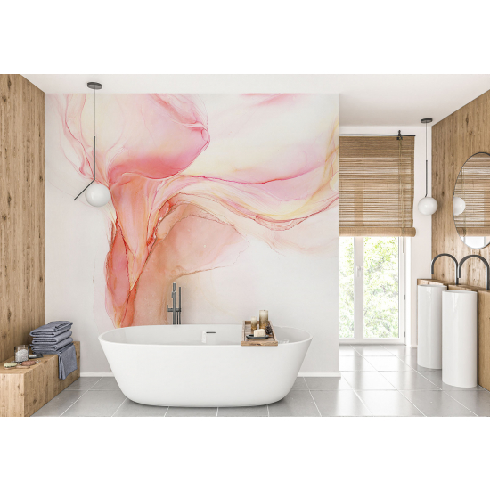 Panoramic Wallpaper - Wall Mural - Marbled effect