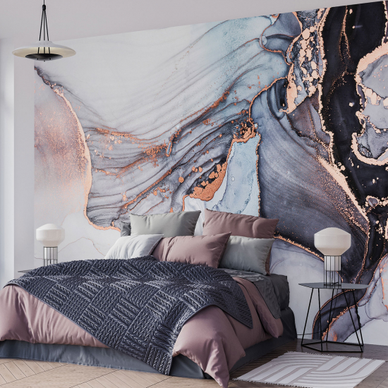 Panoramic Wallpaper - Wall Mural - Marbled effect