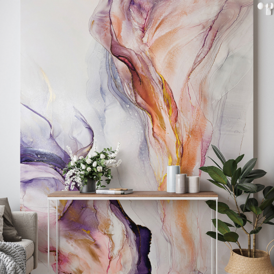 Panoramic Wallpaper - Wall Mural - Marbled effect