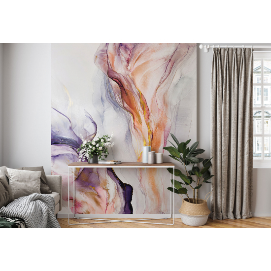 Panoramic Wallpaper - Wall Mural - Marbled effect