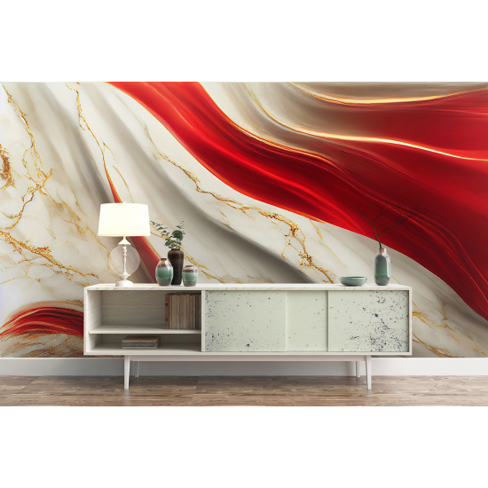 Panoramic Wallpaper - Wall Mural - Marbled effect