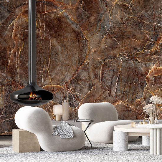 Panoramic Wallpaper - Wall Mural - Marbled effect